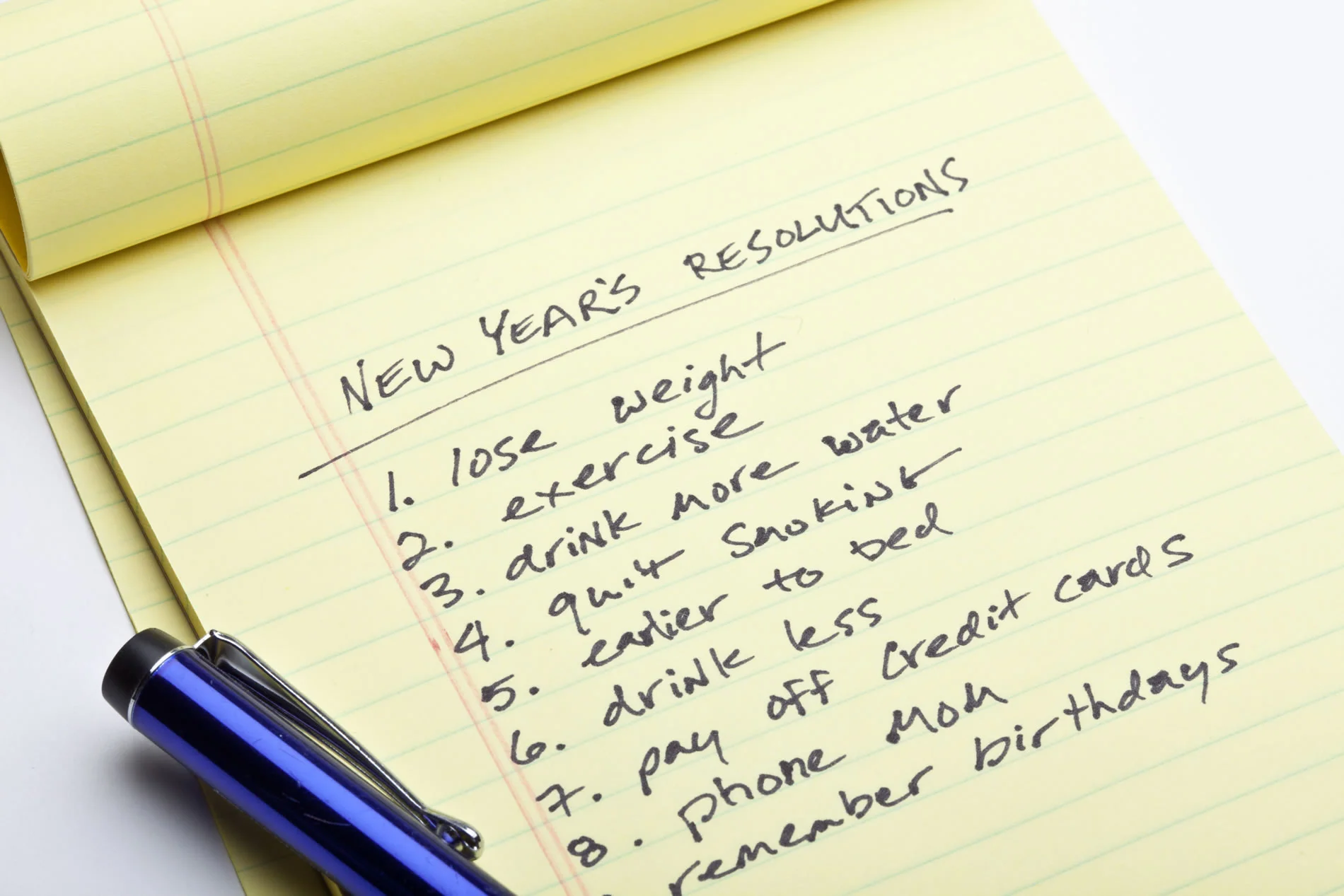 Example New Year's Resolutions